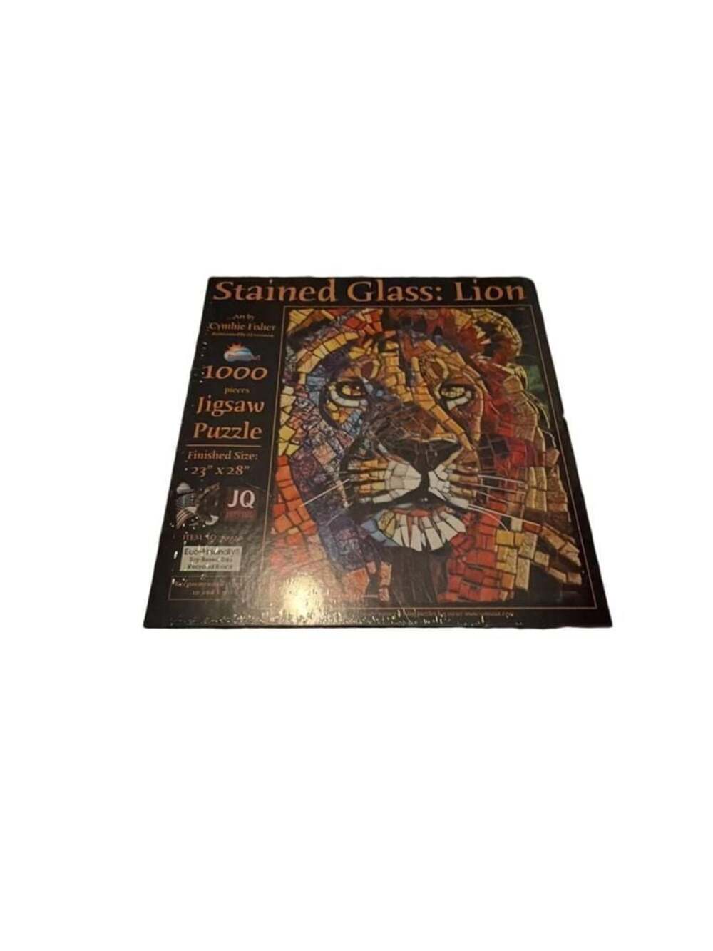 SunsOut Stained Glass Lion Jigsaw Puzzle 1000 Pc Cynthia Fisher 23” x 28” NEW